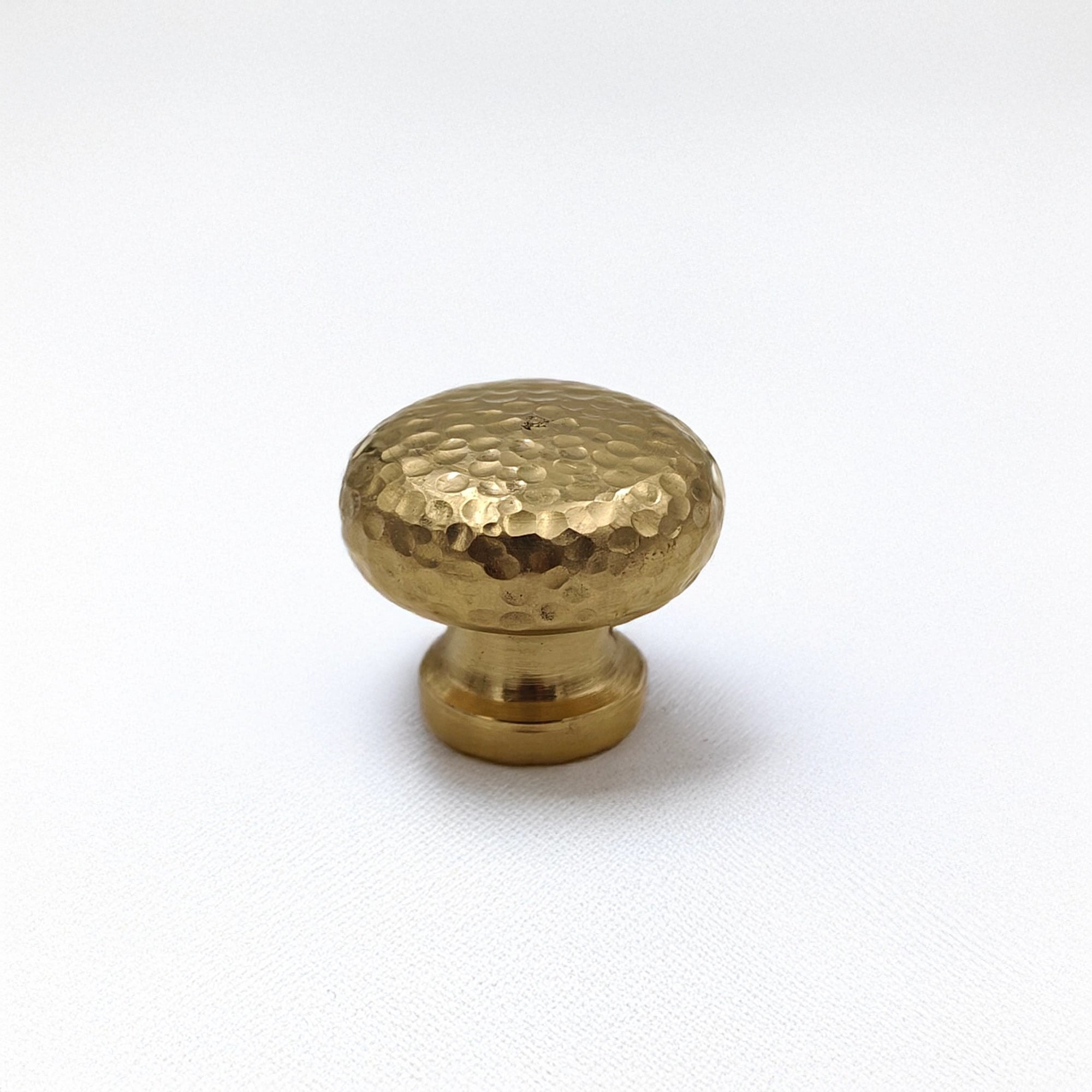 Solid Brass Hardware Knobs - 7 Finishes | Brassna Hammered Brass Knobs