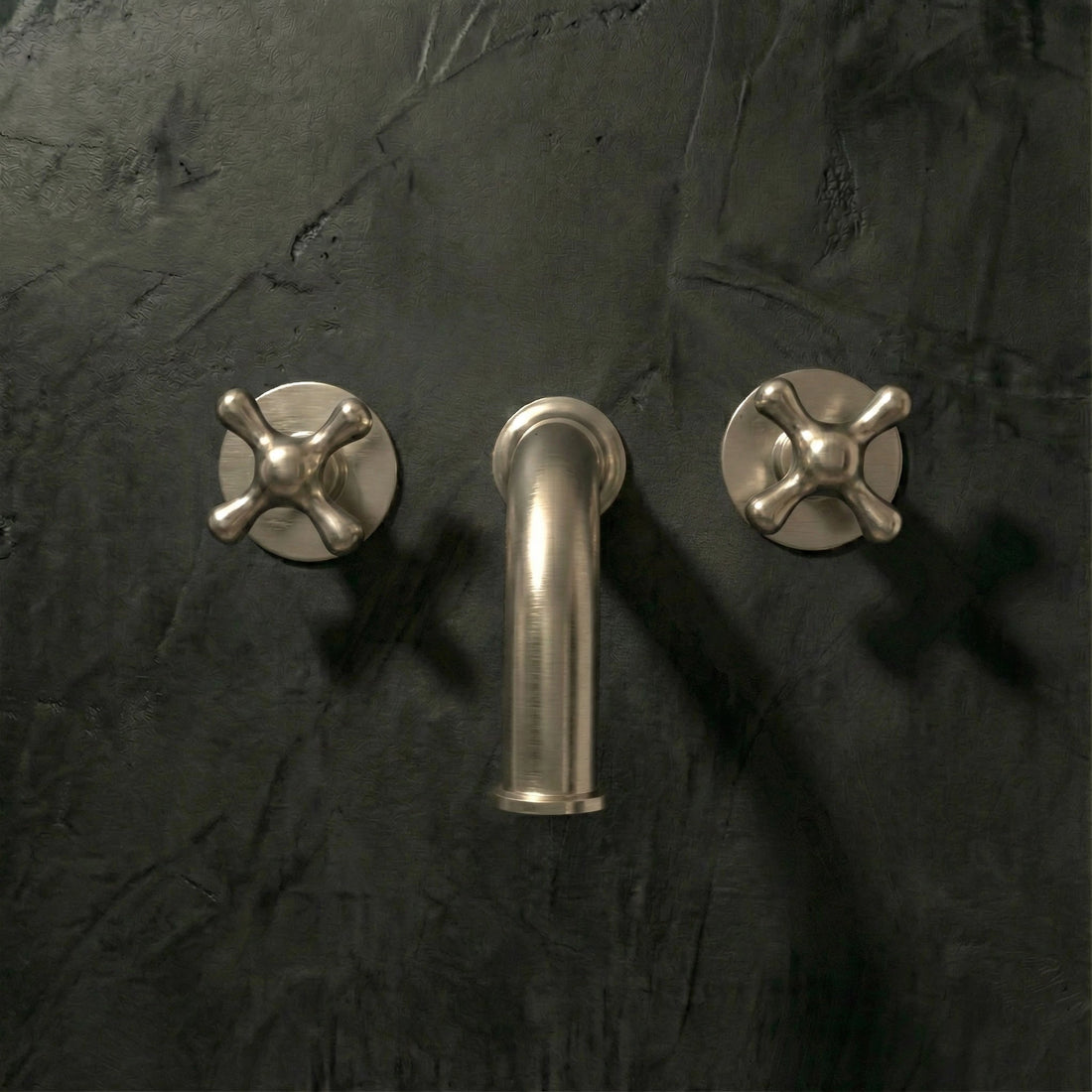 Handcrafted Solid Brass Wall Mounted Nino Faucet Bathroom Faucet - Detail View | Brassna