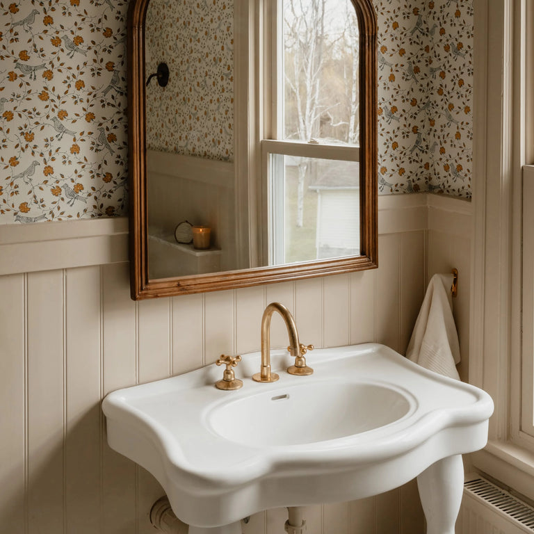 Deck Mount Unlacquered Solid Brass Vintage Countertop Faucet, Kitchen Faucet Brassna Handcrafted Brass Faucet SP