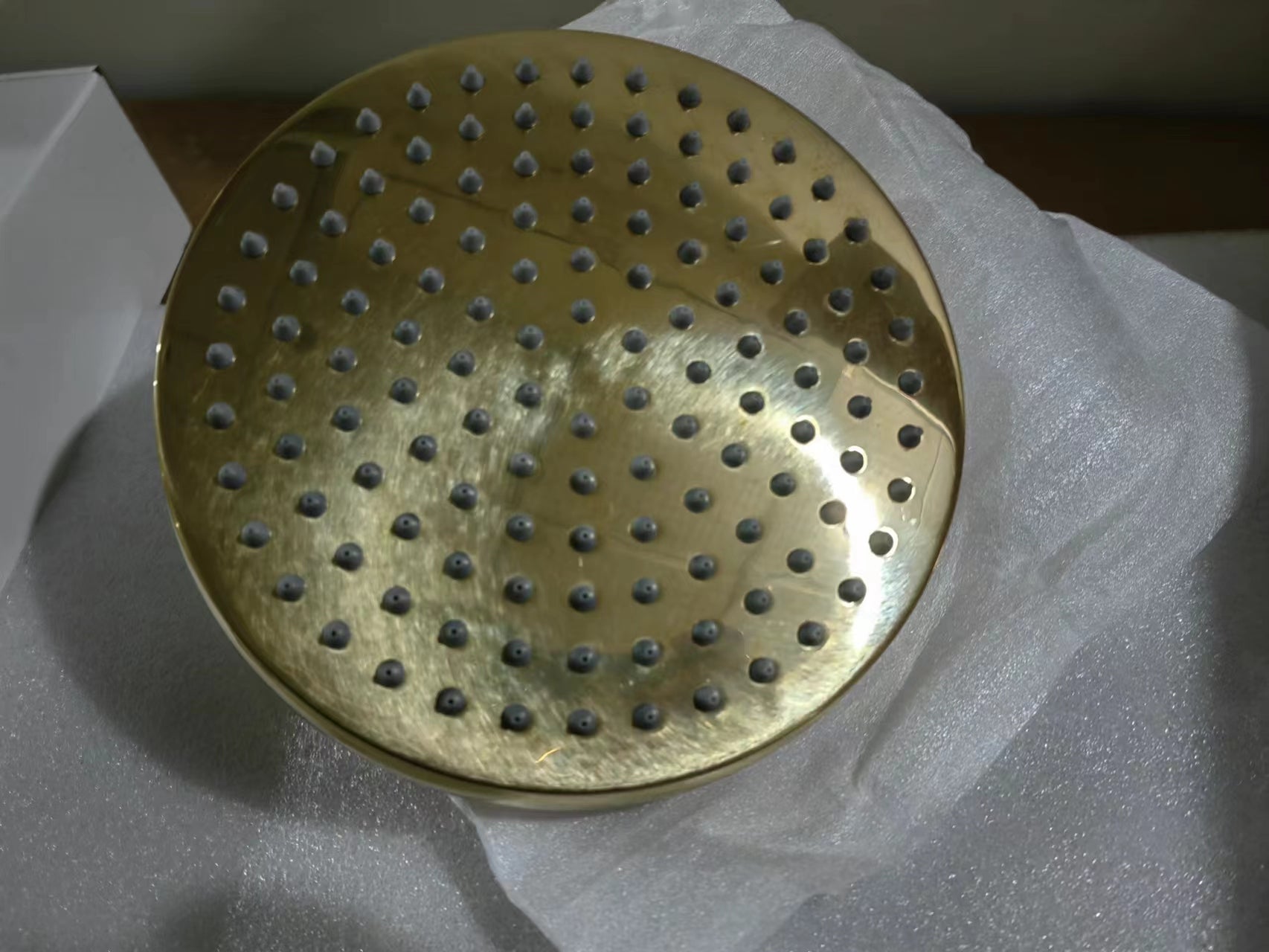  Unlacquered Brass Head Shower With Swivel Connector