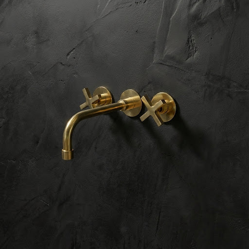 Handcrafted Antique Brass Wall Mounted Faucet, Artisan Brass Faucet For Kitchen And Bathroom Handcrafted Wall Mounted Faucet