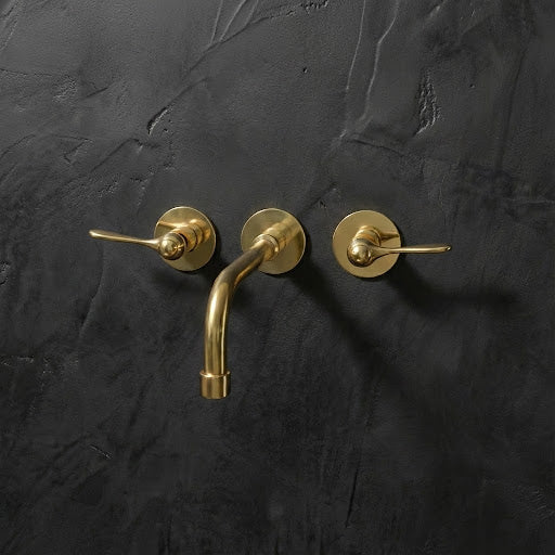 Handcrafted Antique Brass Wall Mounted Faucet, Artisan Brass Faucet For Kitchen And Bathroom Handcrafted Wall Mounted Faucet