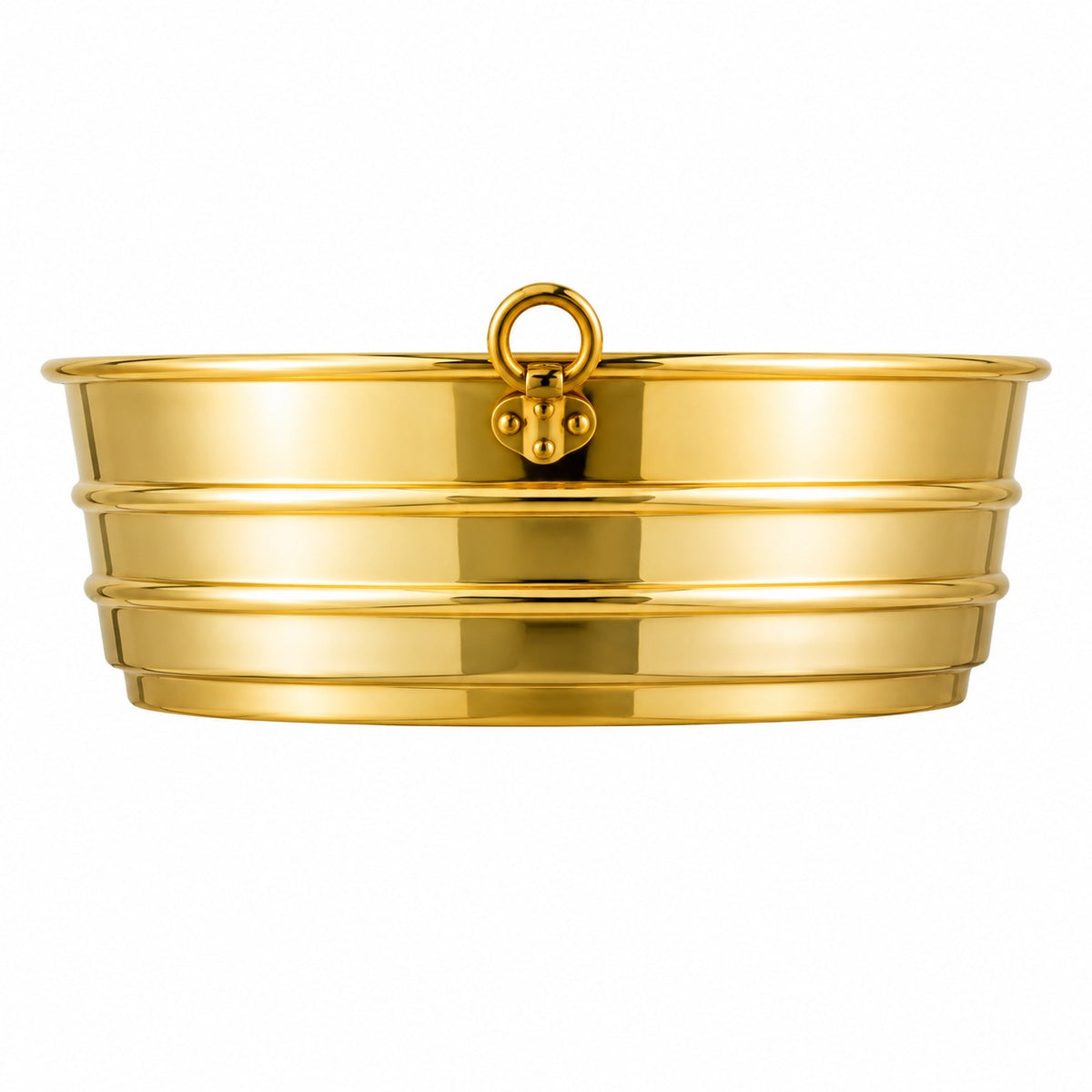 Polished Brass Solid Brass Vessel Sink Bucket - Brassna (view 4)