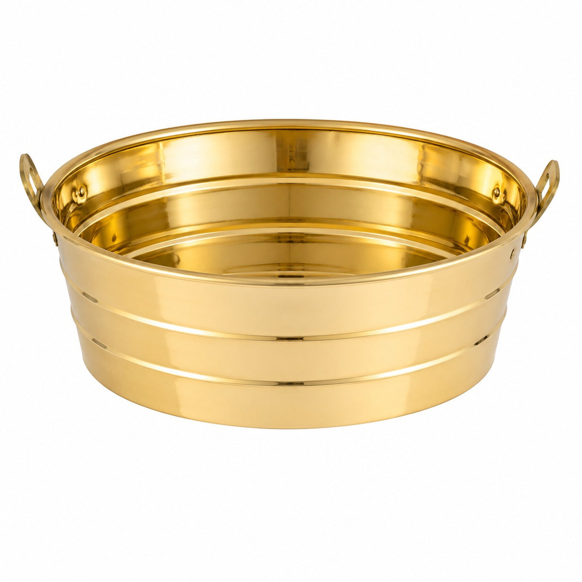 Polished Brass Solid Brass Vessel Sink Bucket - Brassna (view 2)
