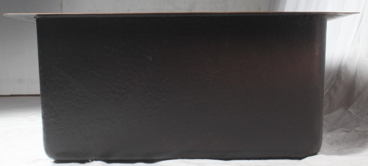 Antique Copper Solid Copper Farmhouse Sink Hammered - Brassna (view 4)