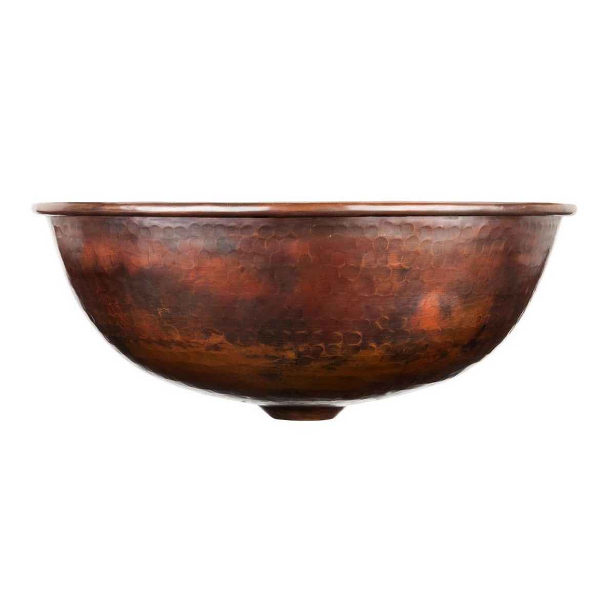 Antique Copper Solid Copper Vessel Sink Hammered - Brassna (view 4)