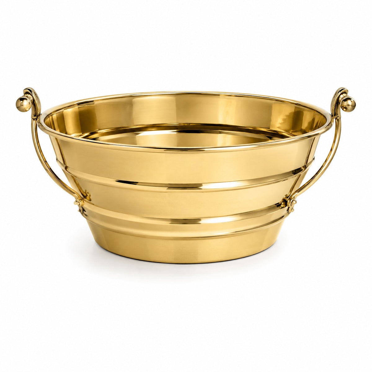 Polished Brass Solid Brass Vessel Sink Bucket - Brassna (view 3)