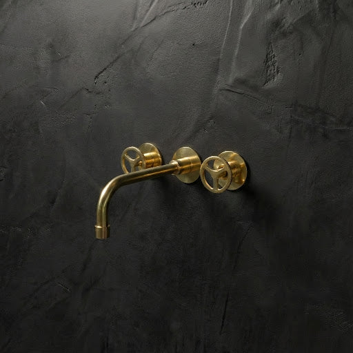 Handcrafted Antique Brass Wall Mounted Faucet, Artisan Brass Faucet For Kitchen And Bathroom Handcrafted Wall Mounted Faucet