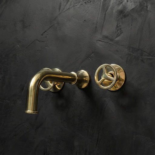Handcrafted Solid Brass Wall Mounted Nino Faucet Bathroom Faucet | Brassna