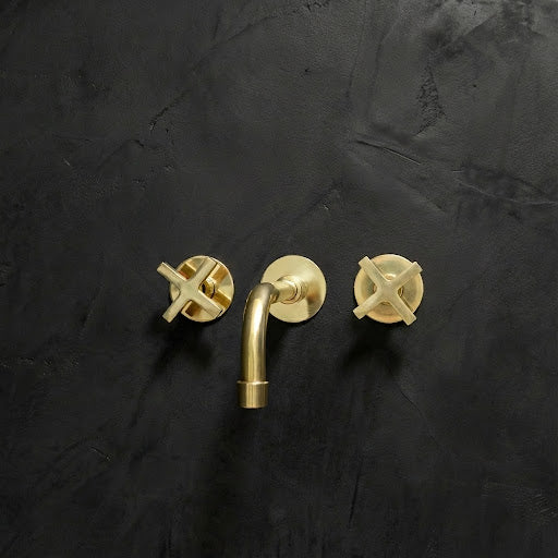 Handcrafted Antique Brass Wall Mounted Faucet, Artisan Brass Faucet For Kitchen And Bathroom Handcrafted Wall Mounted Faucet