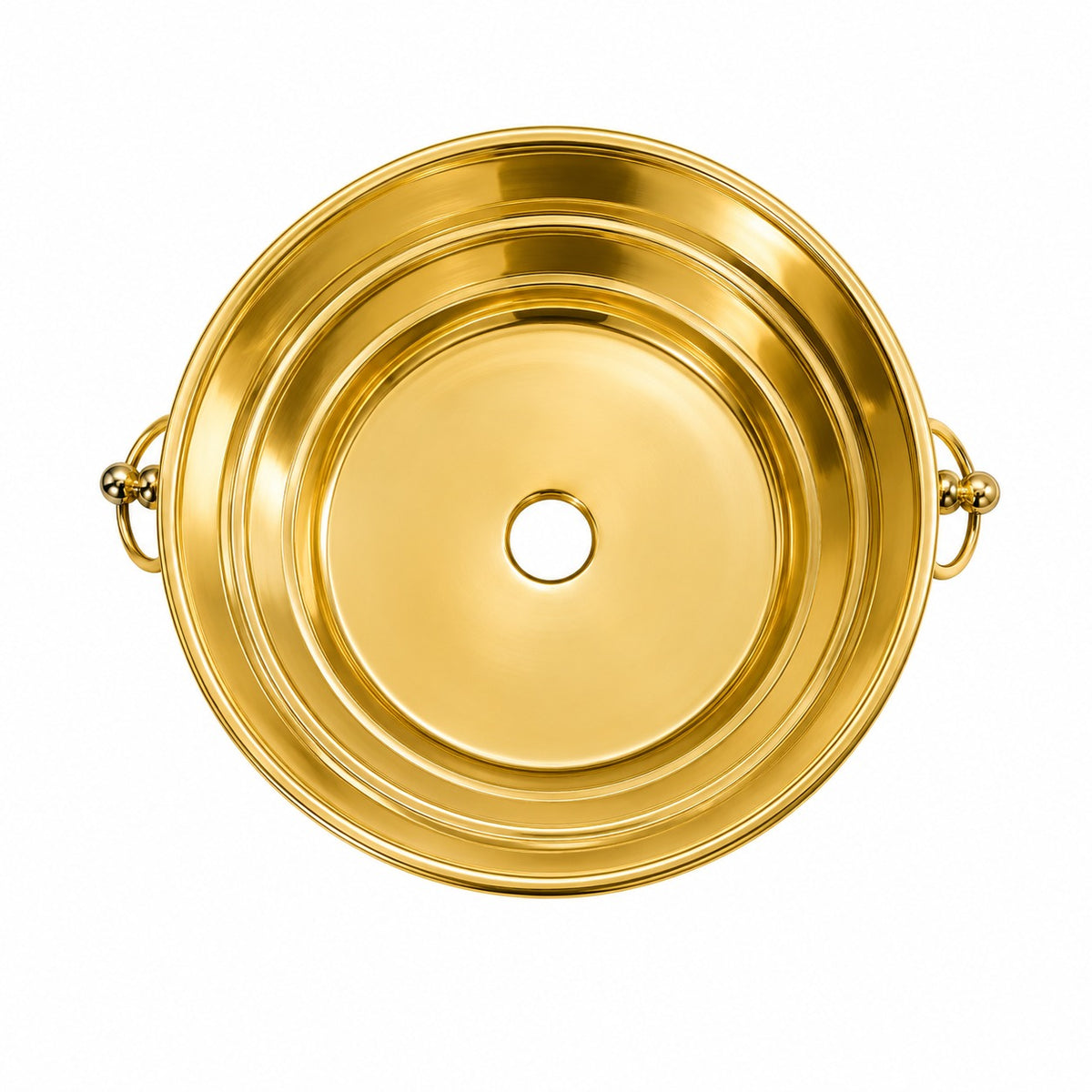 Polished Brass Solid Brass Vessel Sink Bucket - Brassna (view 4)