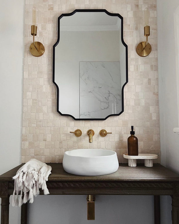 Unlacquered Brass Wall Mounted Faucet For Kitchen And Bathroom, Handcrafted Wall Mounted Faucet With Corss Handles Aqualux Bathroom Faucet