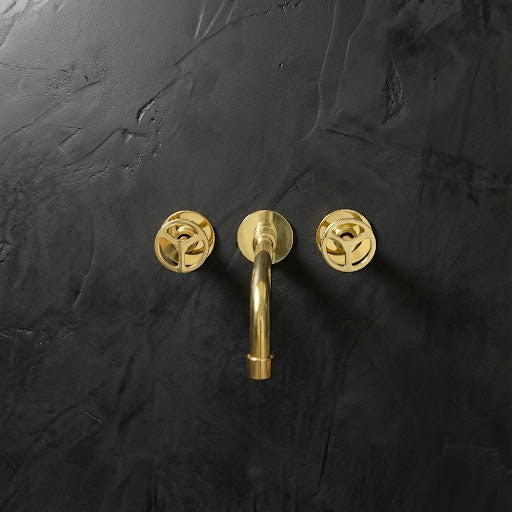 Handcrafted Antique Brass Wall Mounted Faucet, Artisan Brass Faucet For Kitchen And Bathroom Handcrafted Wall Mounted Faucet