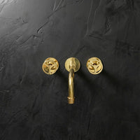 Handcrafted Antique Brass Wall Mounted Faucet, Artisan Brass Faucet For Kitchen And Bathroom Handcrafted Wall Mounted Faucet