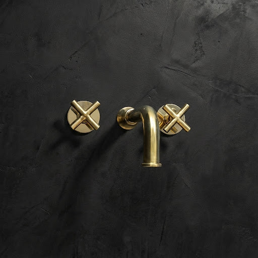 Handcrafted Solid Brass Wall Mounted Nino Faucet Bathroom Faucet | Brassna
