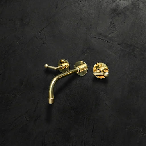 Handcrafted Antique Brass Wall Mounted Faucet, Artisan Brass Faucet For Kitchen And Bathroom Handcrafted Wall Mounted Faucet
