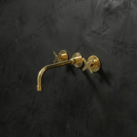 Handcrafted Antique Brass Wall Mounted Faucet, Artisan Brass Faucet For Kitchen And Bathroom Handcrafted Wall Mounted Faucet