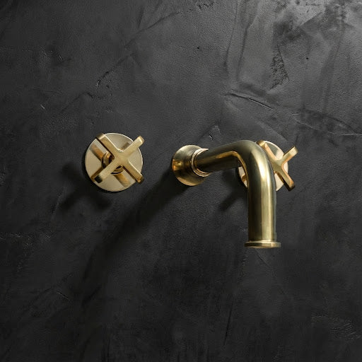 Handcrafted Solid Brass Wall Mounted Nino Faucet Bathroom Faucet | Brassna