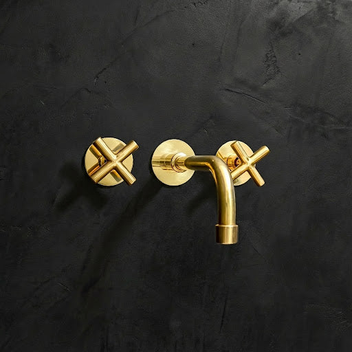 Handcrafted Antique Brass Wall Mounted Faucet, Artisan Brass Faucet For Kitchen And Bathroom Handcrafted Wall Mounted Faucet