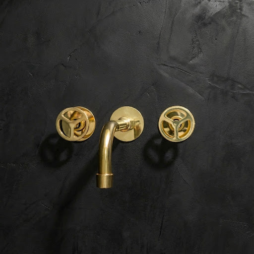 Handcrafted Antique Brass Wall Mounted Faucet, Artisan Brass Faucet For Kitchen And Bathroom Handcrafted Wall Mounted Faucet