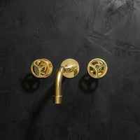 Handcrafted Antique Brass Wall Mounted Faucet, Artisan Brass Faucet For Kitchen And Bathroom Handcrafted Wall Mounted Faucet