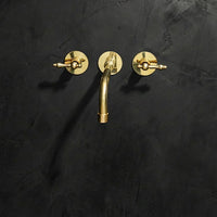 Handcrafted Antique Brass Wall Mounted Faucet, Artisan Brass Faucet For Kitchen And Bathroom Handcrafted Wall Mounted Faucet