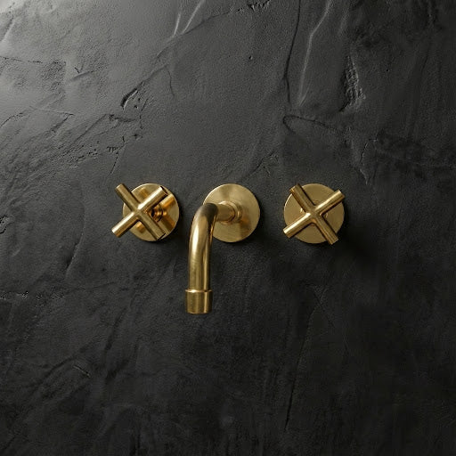 Handcrafted Antique Brass Wall Mounted Faucet, Artisan Brass Faucet For Kitchen And Bathroom Handcrafted Wall Mounted Faucet