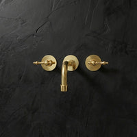 Handcrafted Antique Brass Wall Mounted Faucet, Artisan Brass Faucet For Kitchen And Bathroom Handcrafted Wall Mounted Faucet