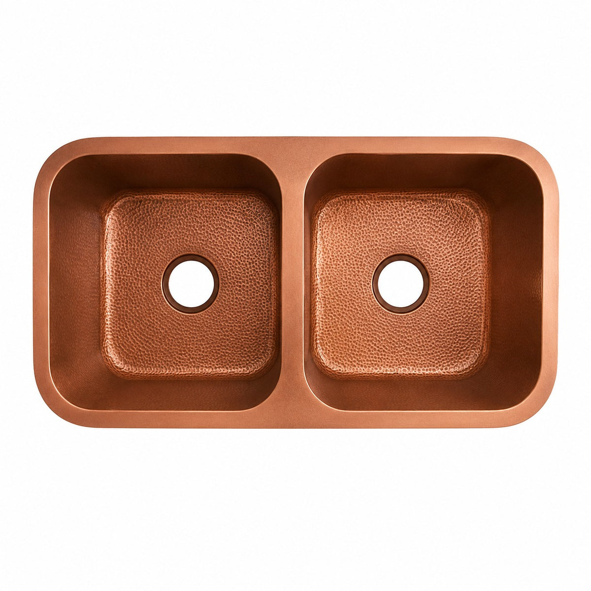 Dark Copper Solid Copper Farmhouse Sink Hammered - Brassna (view 3)