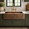 Embossed Copper Farmhouse Sink