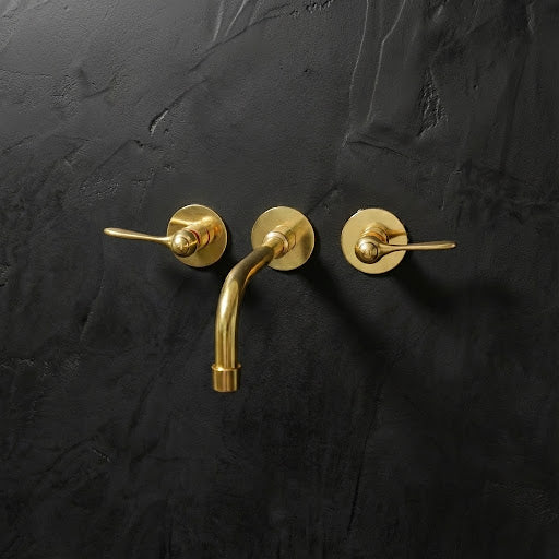 Handcrafted Antique Brass Wall Mounted Faucet, Artisan Brass Faucet For Kitchen And Bathroom Handcrafted Wall Mounted Faucet