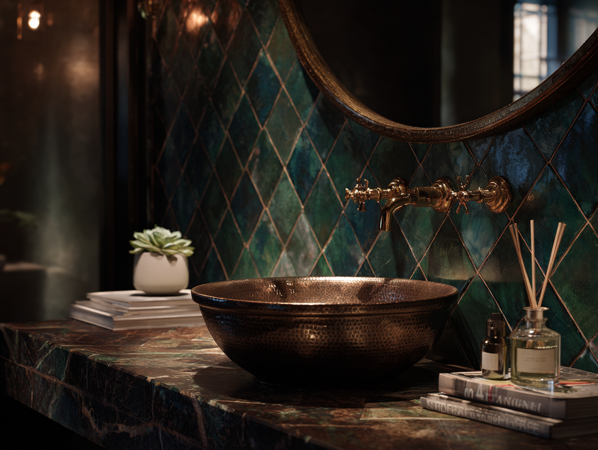 Solid brass bathroom faucet handcrafted by Brassna