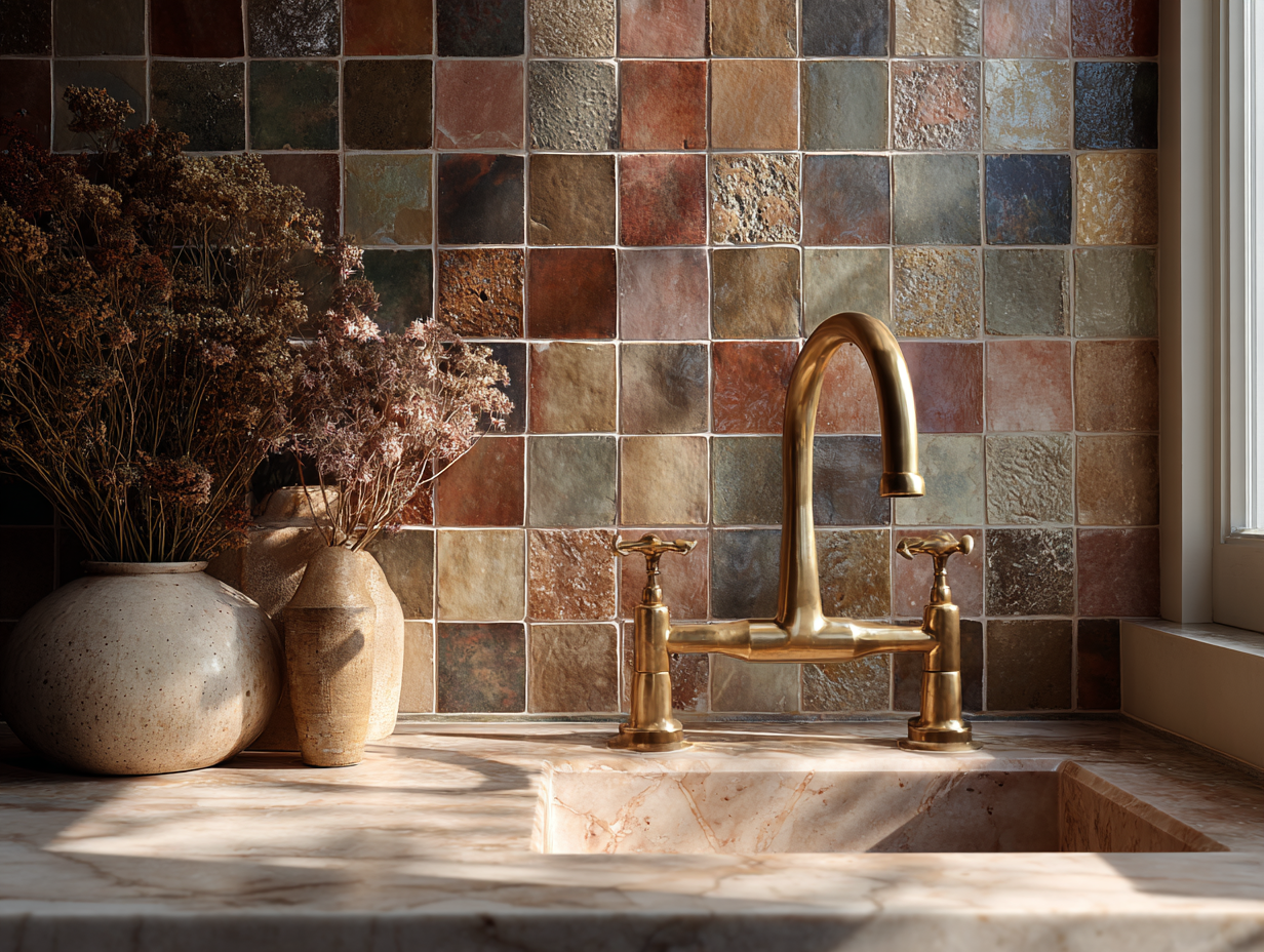 Solid brass kitchen faucet hand-forged by Brassna