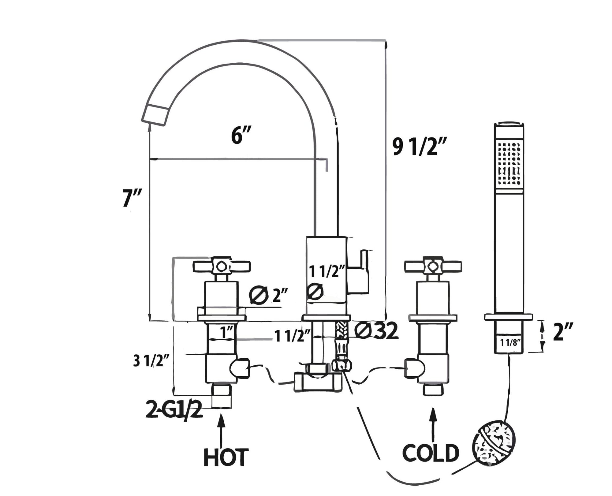  BravaFlow Tub Set