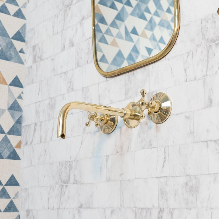 Antique Brass Wall Mounted Faucet With Snake Mouth, Artisan Brass Faucet For Kitchen And Bathroom Snake Wall Mounted Faucet