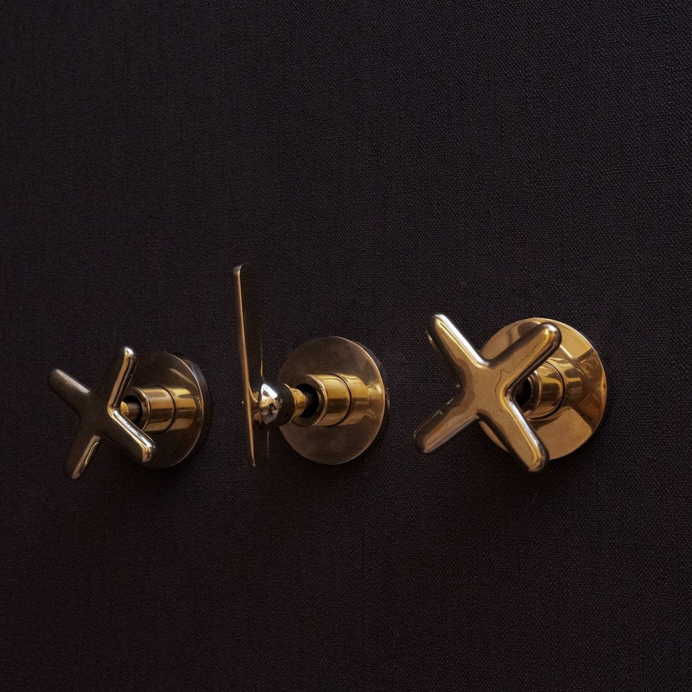 Handcrafted Solid Brass Shower Head And handheld Set, Unlacquered Brass Rain Shower Set Bali Handcrafted Shower