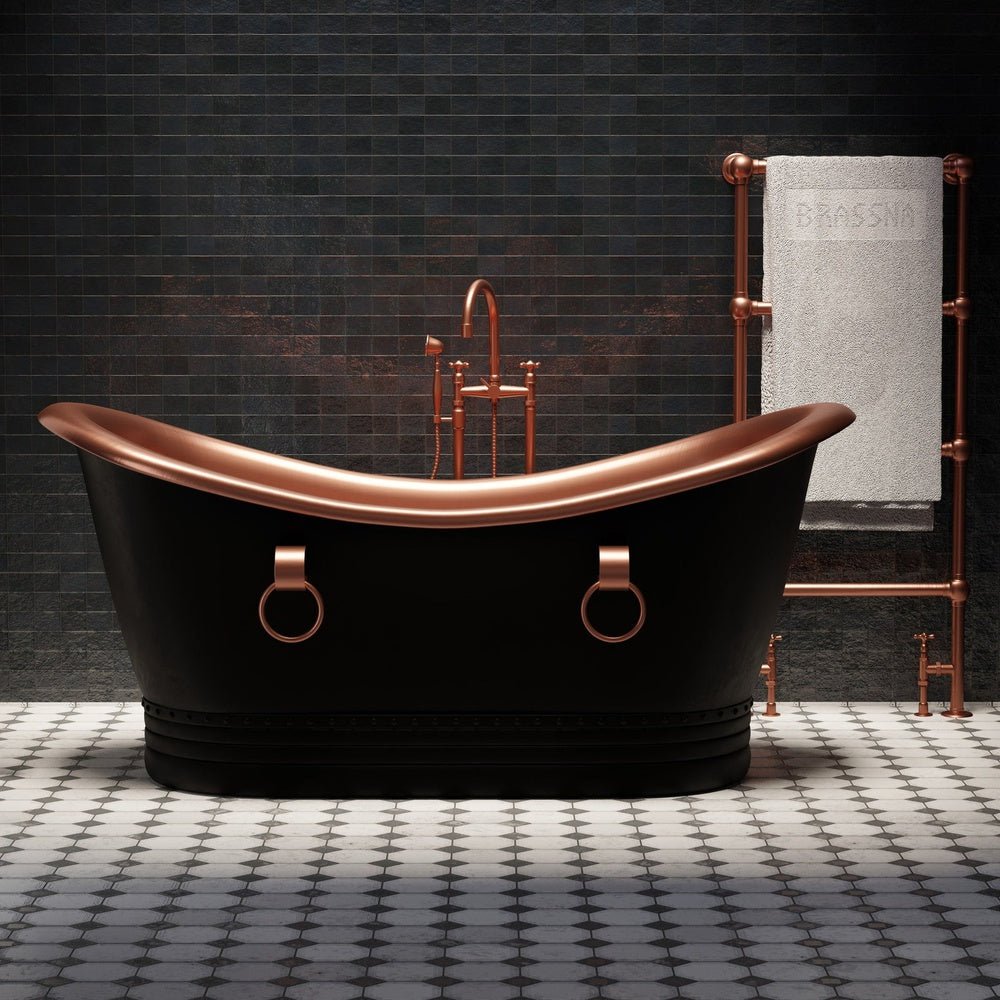 Copper Bathtub - Solid Copper | Brassna The Noir Bath