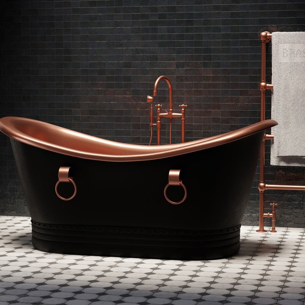 Copper Bathtub - Solid Copper | Brassna The Noir Bath