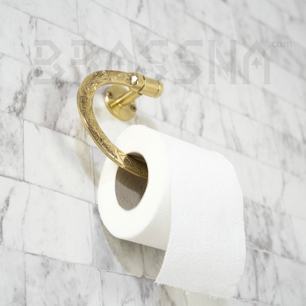 Solid Brass Hardware ZenithLine - 7 Finishes | Brassna ZenithLine Roll holder
