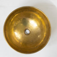 Brass & Wood Vessel Sink, Handmade Bath Bowl - Brassna