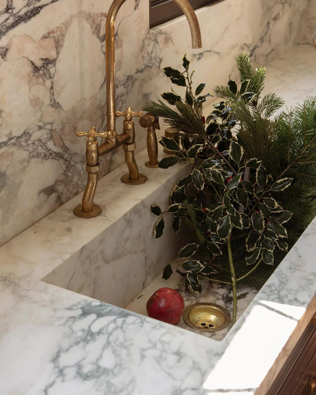 customizable Bridge Kitchen Faucet with Simple Cross Handles Lone Kitchen Faucet