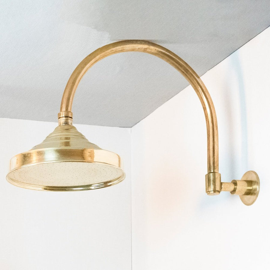 Brassna Unlacquered Brass Arch Shower System - Brassna