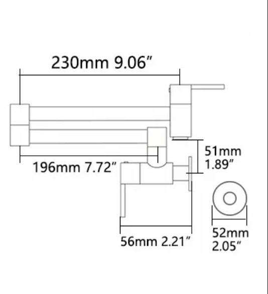 Brushed Brass Pot Filler Kitchen Faucet - Brassna