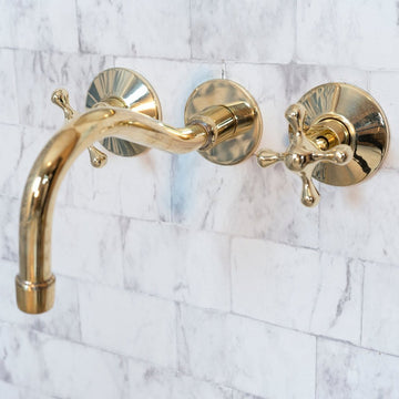 Cobra Wall Mounted Brass Faucet - Brassna