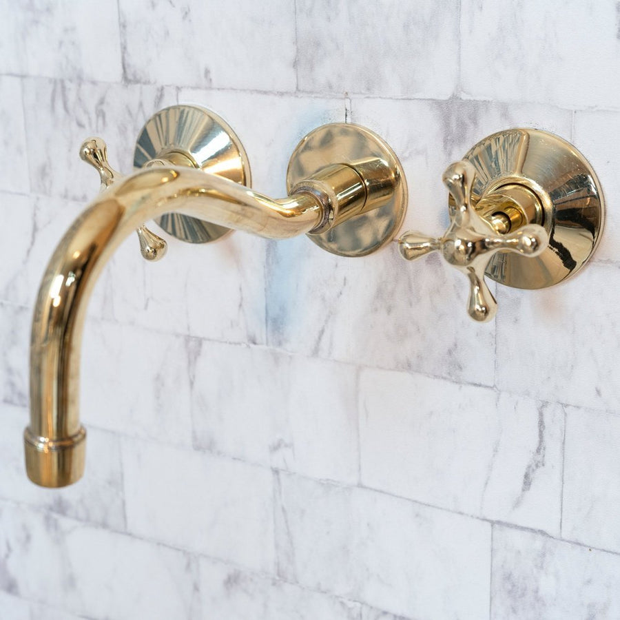 Cobra Wall Mounted Brass Faucet - Brassna