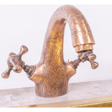 Engraved Cooper Faucet - Brassna