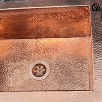 Hammered Copper Undermount Sink - Brassna