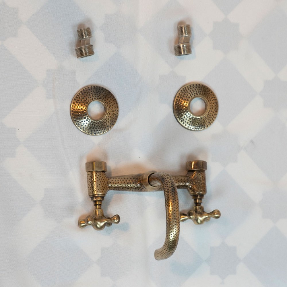 Brass Bathroom Faucet Wall Mount - Never Plated | Brassna The Wall Bath