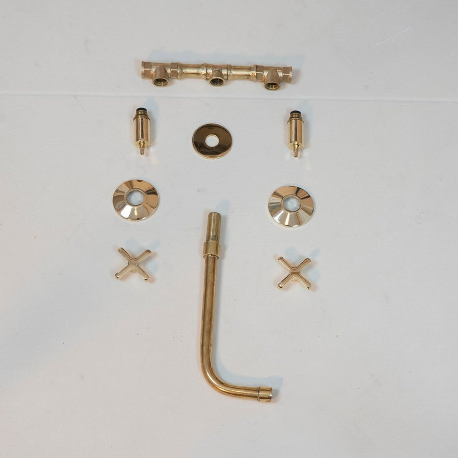 Handcrafted Antique Brass Wall Mounted Faucet, Artisan Brass Faucet For Kitchen And Bathroom Handcrafted Wall Mounted Faucet SP