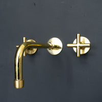Handcrafted Brass Wall Mounted Faucet - Brassna